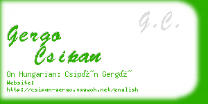 gergo csipan business card